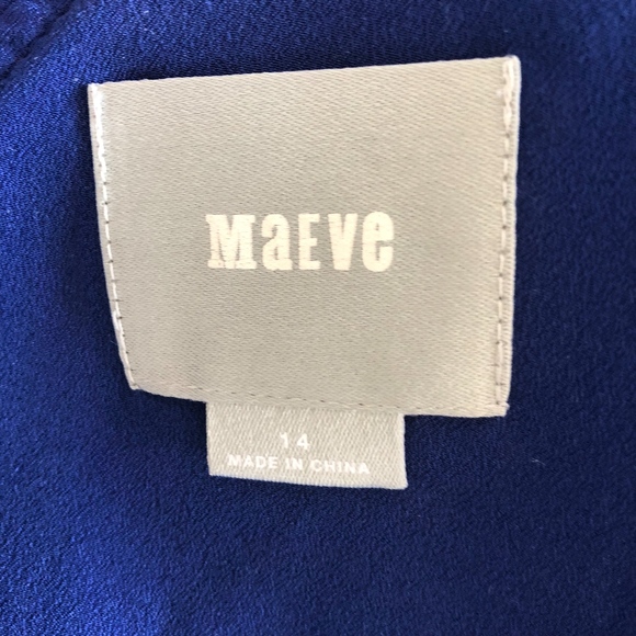 Anthropologie MAEVE Navy Blue Polka Dot Dress - Picture 6 of 8